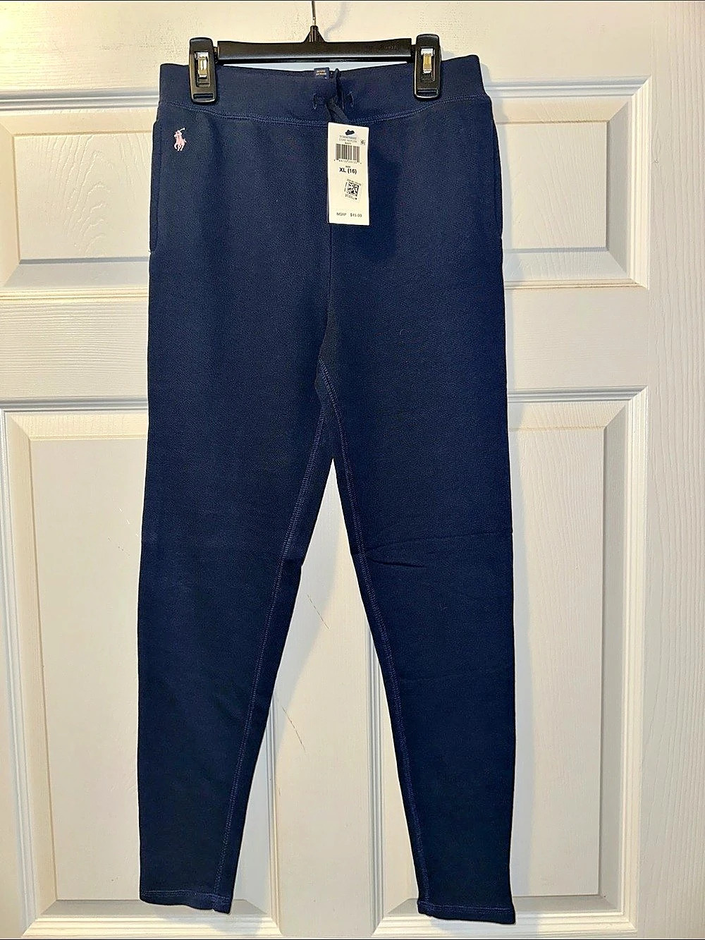 NWT Polo Ralph Lauren Navy Blue French Terry Joggers/Leggings - Size XL (16)